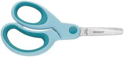 WESTCOTT Ciseaux Kids Softgrip, rond, 130 mm, turquoise