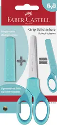 FABER-CASTELL Ciseaux scolaires GRIP, en blister, turquoise