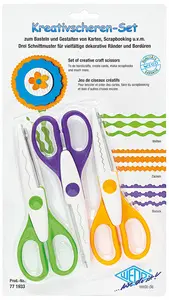 WEDO Set de ciseaux cranteurs, set de 3, assorti