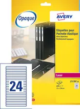 AVERY Etiquette de classement adhésive, 134 x 11 mm, blanc