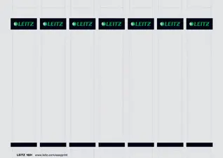 LEITZ Etiquette bristol pour dos de classeur, 31 x 190 mm