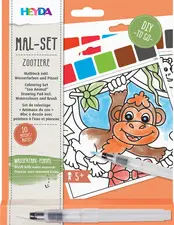 HEYDA Kit d'aquarelles "Animaux du zoo", 10 motifs