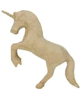 décopatch Support en papier mâché "Licorne", 120 mm