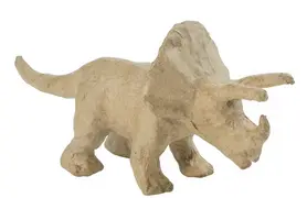 décopatch Support en papier mâché "Tricératops", 90 mm