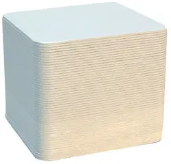 folia Cartons à bière à décorer, uni, carré, 93 x 93 mm