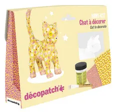 décopatch Kit papier mâché "Chat", 5 pièces