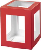 folia Pièces en carton pour mini lanterne, rouge