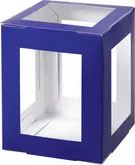 folia Pièces en carton pour mini lanterne, bleu