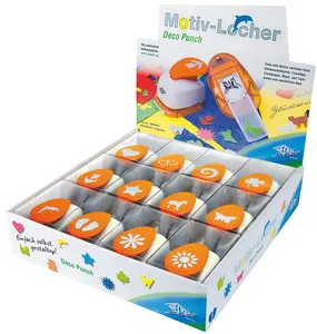 WEDO Perforateurs à motif, grand, présentoir de 12, assorti