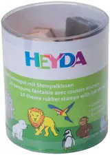 HEYDA Kit de tampons à motifs "aminaux de zoo", en boite