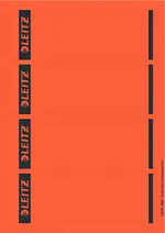 LEITZ Etiquette pour dos de classeur, 61 x 192 mm, rouge