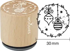 COLOP Tampon à motif Woodies "boules de Noël