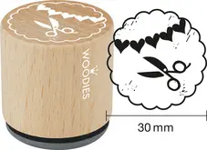 COLOP Tampon à motif Woodies Handmade "ciseaux
