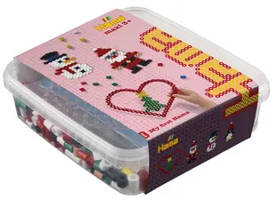 hama Perles à repasser maxi + plaque "Noël", en boîte