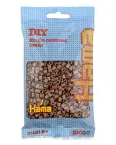 Hama Perles à repasser midi, dans un sachet, nougat