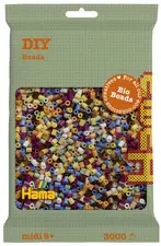Hama Perles à repasser Bio midi, sachet, "mix 10 couleurs