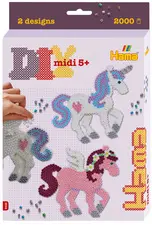 HAMA Perles à repasser midi "Chevaux imaginaires", coffret