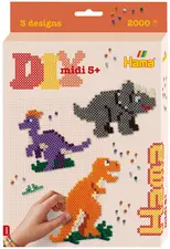 HAMA Perles à repasser midi "Dinosaures", emballage cadeau