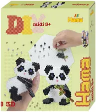 Hama Perles à repasser midi 3D "Panda", coffret cadeau