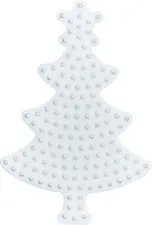 Hama Plaque pour perles midi "Sapin de Noël", blanc