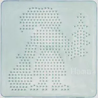 Hama Plaque pour perles midi "Père Noël", blanc