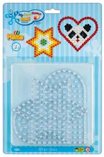 Hama Plaques pour perles à repasser "Coeur, étoile", blister