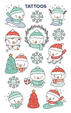 ZDesign KIDS Tatouages de Noël "Bonhomme de neige