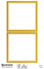 ZDesign HOME Étiquette, cadre doré, 50 x 50 mm
