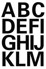 HERMA Sticker alphabétique A-Z, film noir, hauteur 25 mm