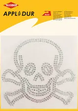 KLEIBER Application strass XL "Tête de mort", 140 x 125 mm