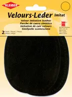 KLEIBER Patch imitation cuir velours, 130x100 mm, brun foncé