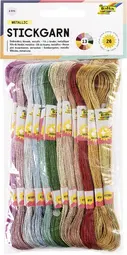 folia Fil à broder "Metallic", 26 échevettes de 8 m, assorti