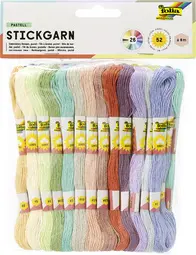folia Fil à broder "Pastell", 52 échevettes de 8 m, assorti