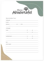 RNK Verlag Ahnentafel "Meine Ahnentafel", DIN A2