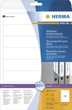 HERMA Etiquette dos de classeur SPECIAL, 192 x 61 mm, blanc