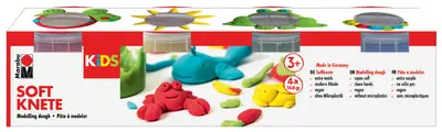 Marabu KiDS Set de pâte à modeler, couleurs de base