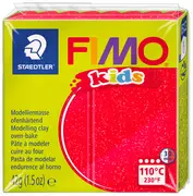 FIMO kids Pâte à modeler, à cuire, 42 g, rouge paillette