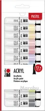 Marabu Set de peinture acrylique "PASTLL", 12 x 12 ml