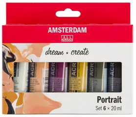 ROYAL TALENS Peinture acrylique AMSTERDAM Portrait, 6x 20 ml