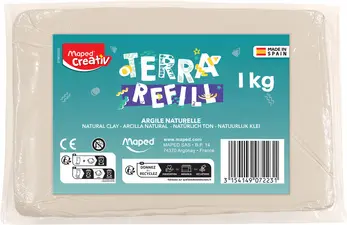 Maped Creativ Recharge d'argile pour kit de poterie, 1 kg