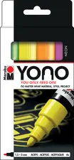 Marabu Feutre acrylique "YONO", 1,5 - 3,0 mm, set de 4 FLUO