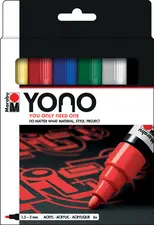 Marabu Feutre acrylique "YONO", 1,5 - 3,0 mm, set de 6