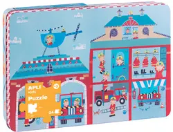 APLI kids Puzzle "Caserne de pompiers", 24 pièces