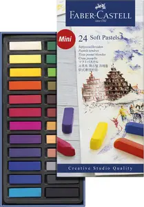 FABER-CASTELL Pastel tendre CREATIVE STUDIO, étui de 24