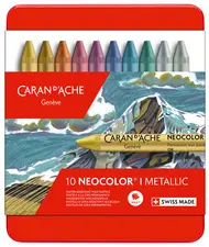 CARAN D'ACHE Pastel à la cire NEOCOLOR I, étui métal de 10