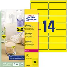 AVERY Zweckform Stick&Lift Etiquette, 210 x 297 mm, jaune