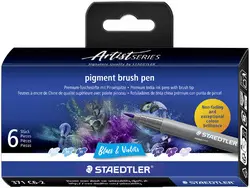 STAEDTLER Feutre pigment brush pen "Blues & Violets