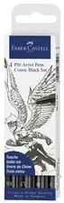 FABER-CASTELL Feutre PITT artist pen, kit Comic