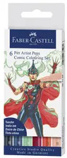 FABER-CASTELL Feutre PITT artist pen, étui de 6 Comic