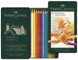 FABER-CASTELL Crayons de couleur POLYCHROMOS, étui en métal